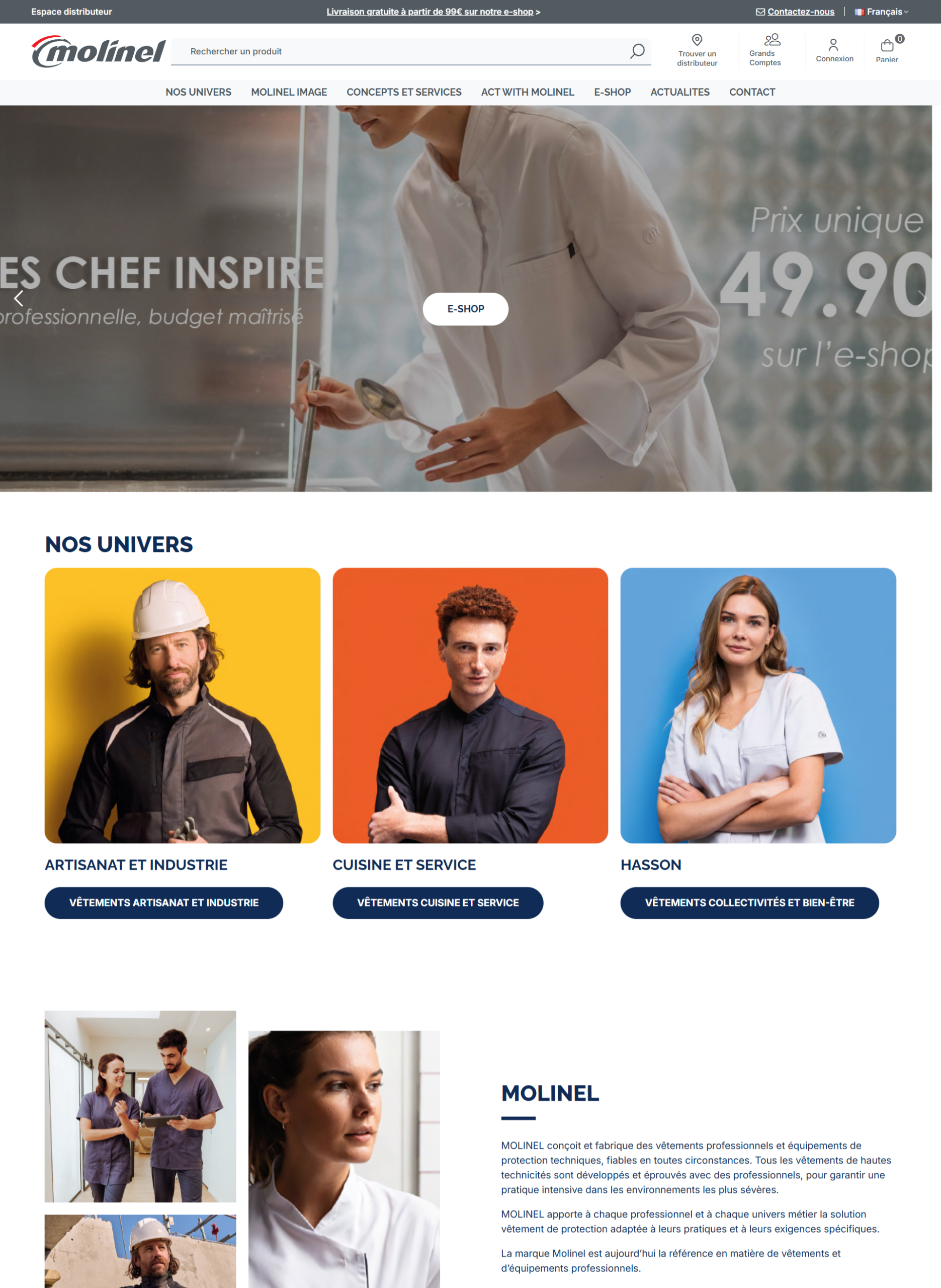 Boutique Molinel_Itis Commerce Molinel site e-commerce par Itis Commerce