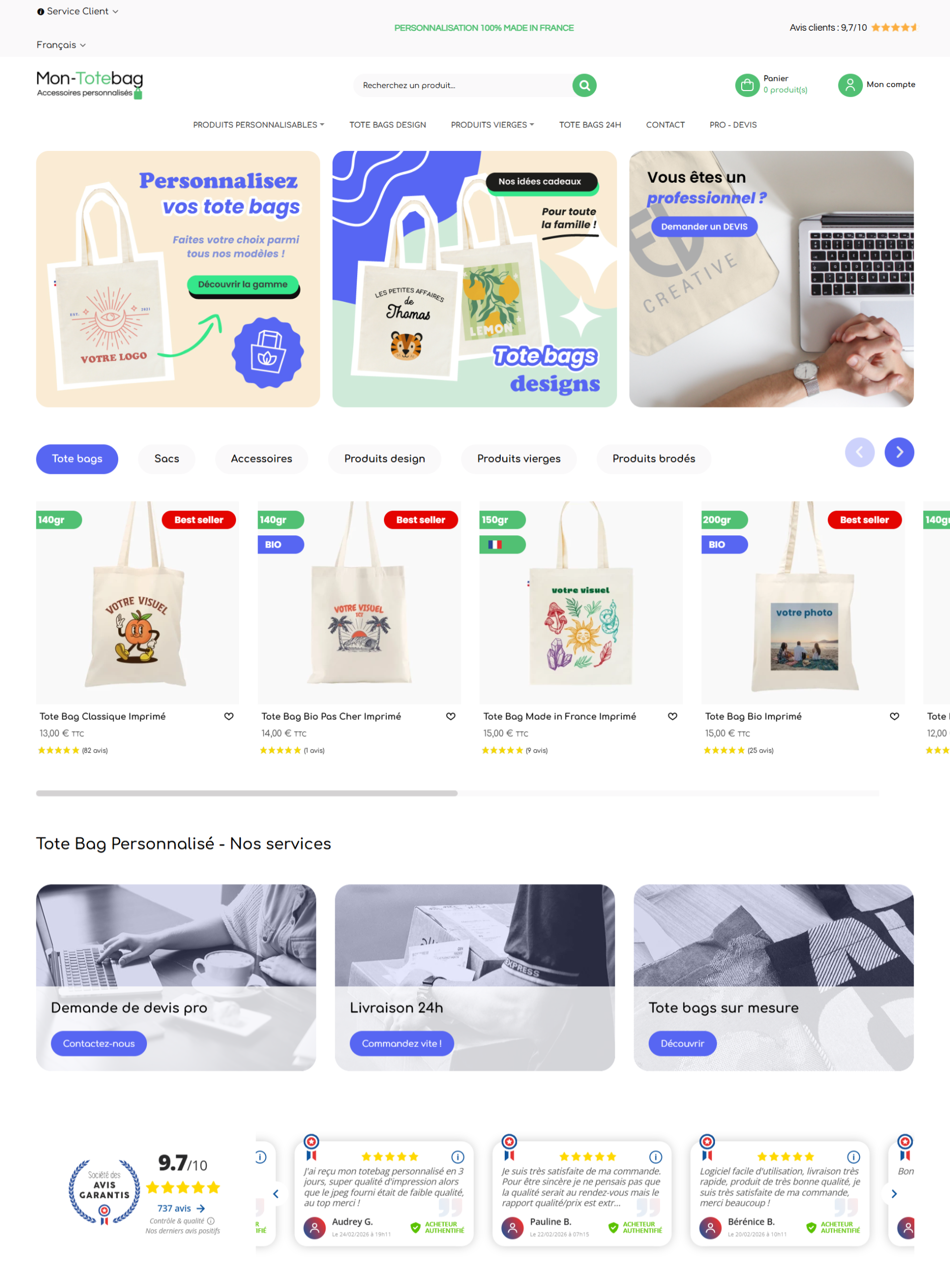 Boutique Montotbag_Itis Commerce Montotbag site e-commerce par Itis Commerce