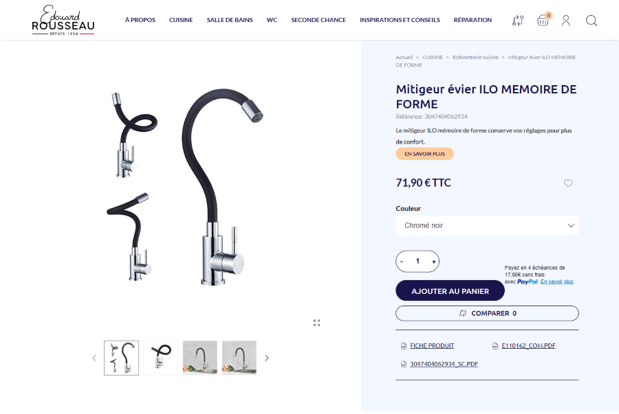 Fiche produit edouard rousseau fiche produit prestashop edouard rousseau par itis commerce